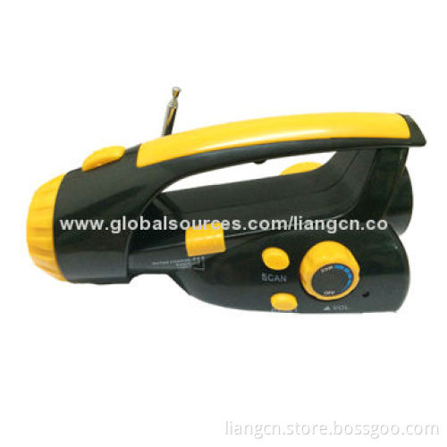 Wind-up Radio Flashlight with Mobile Phone charger
